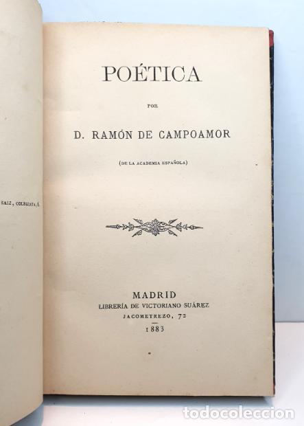 Libros: PO&Eacute;TICA. - CAMPOAMOR, Ram&oacute;n de. - Foto 2