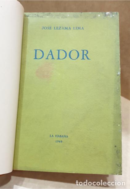 Libros: Dador. - LEZAMA LIMA, Jos&eacute;. - Foto 2