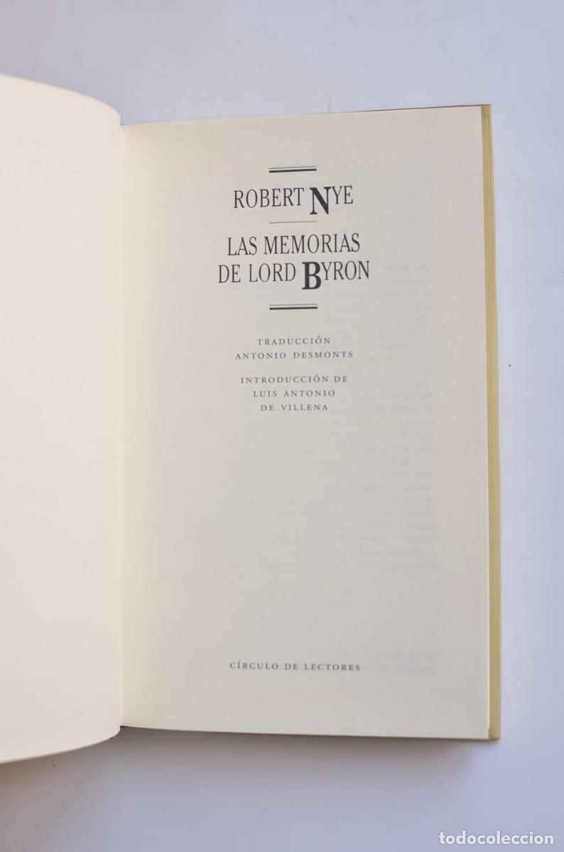 Libros: Las memorias de Lord Byron - NYE, Robert - Foto 3