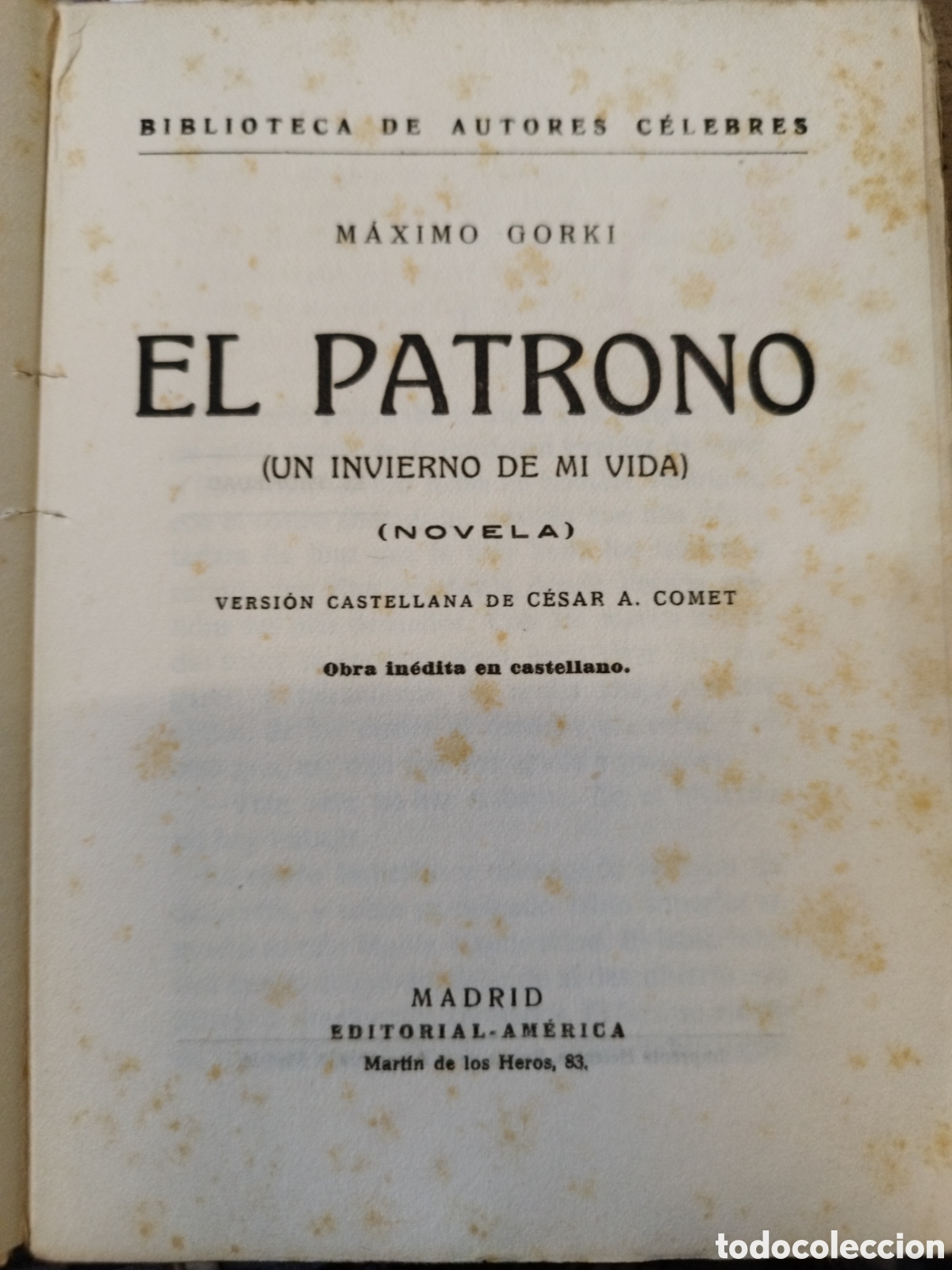 Libros: EL PATRONO. Narrativa rusa - GORKI,M&aacute;ximo - Foto 4