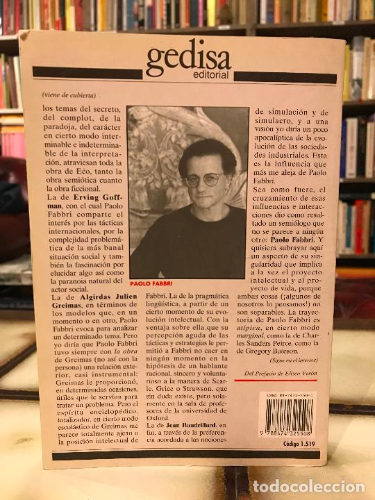 Libros: T&aacute;cticas de los signos. Paolo Fabbri. - Foto 2