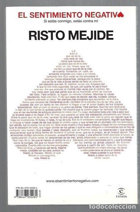 Libros: SENTIMIENTO NEGATIVO - EL - MEJIDE, RISTO - Foto 1