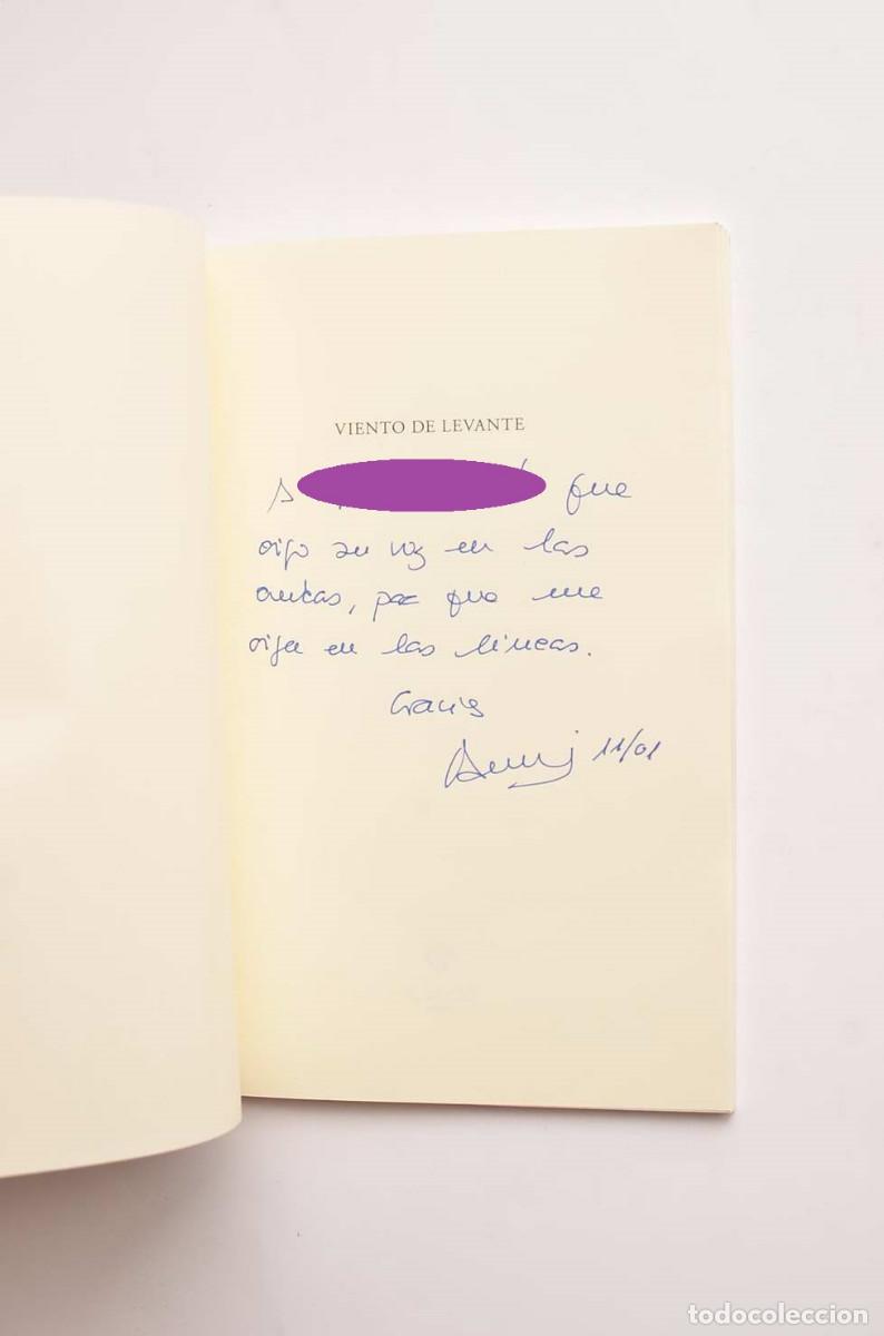 Libros: Viento de Levante - PUENTES, Amanda G.Dedicatoria aut&oacute;grafa de la autora - Foto 2