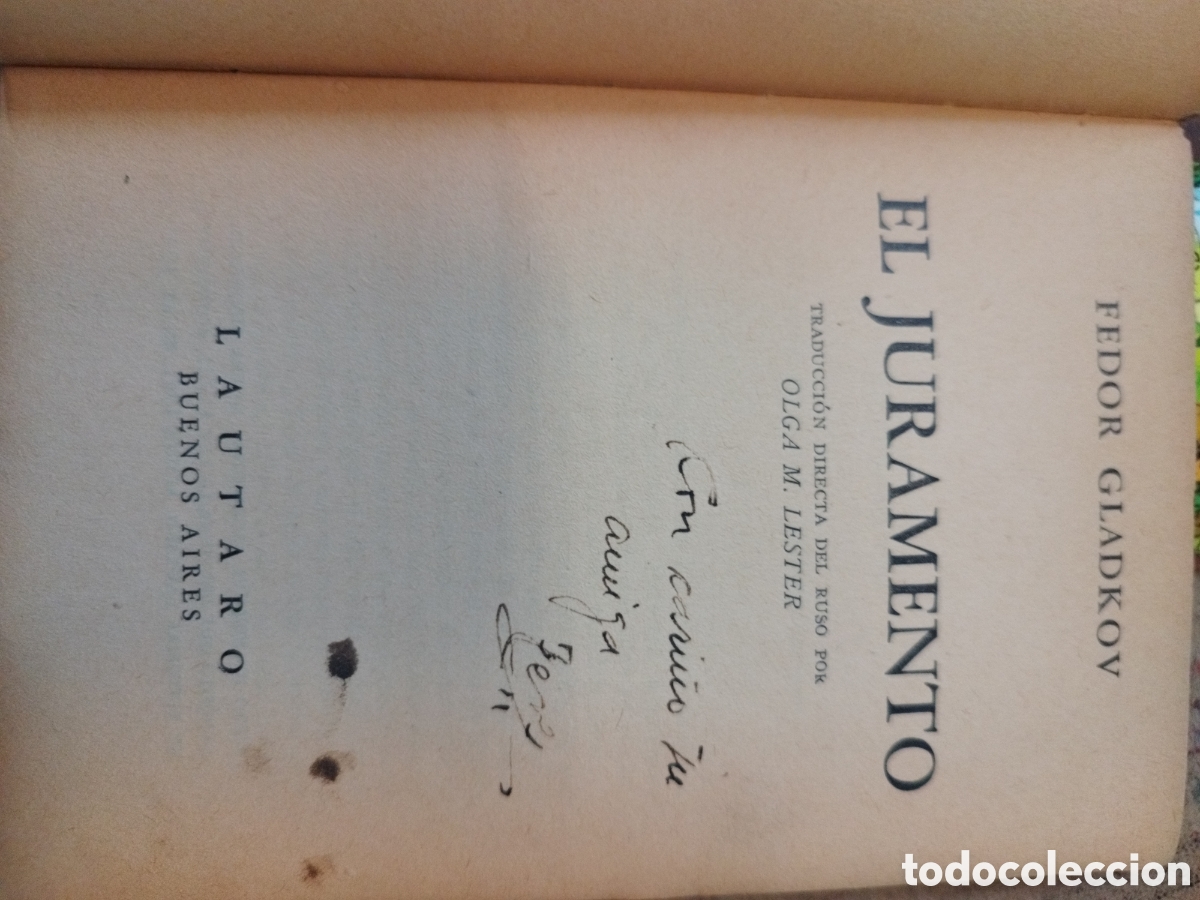 Libros: EL JURAMENTO. Narrativa Rusa - GLADKOV,Fedor - Foto 4