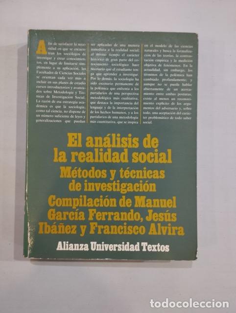Libri di seconda mano: El an&aacute;lisis de la realidad social. M&eacute;todos y t&eacute;cnicas de investigaci&oacute;n