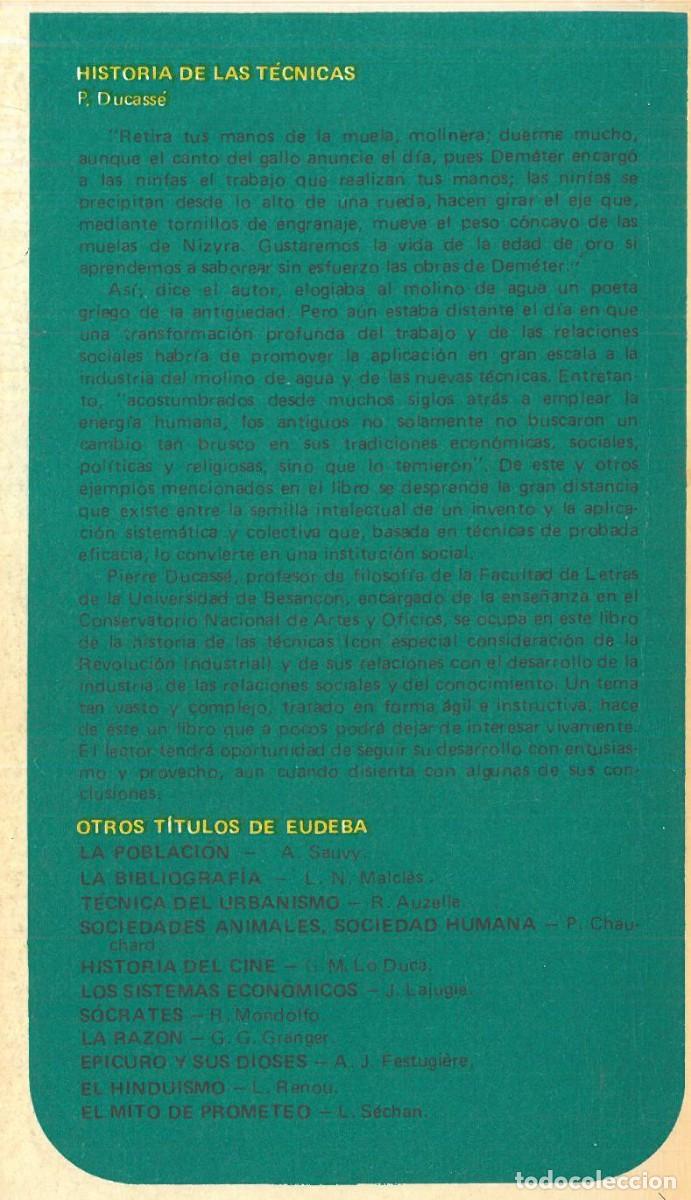 Libros: HISTORIA DE LAS T&Eacute;CNICAS.- DUCASSE, P. - Foto 2