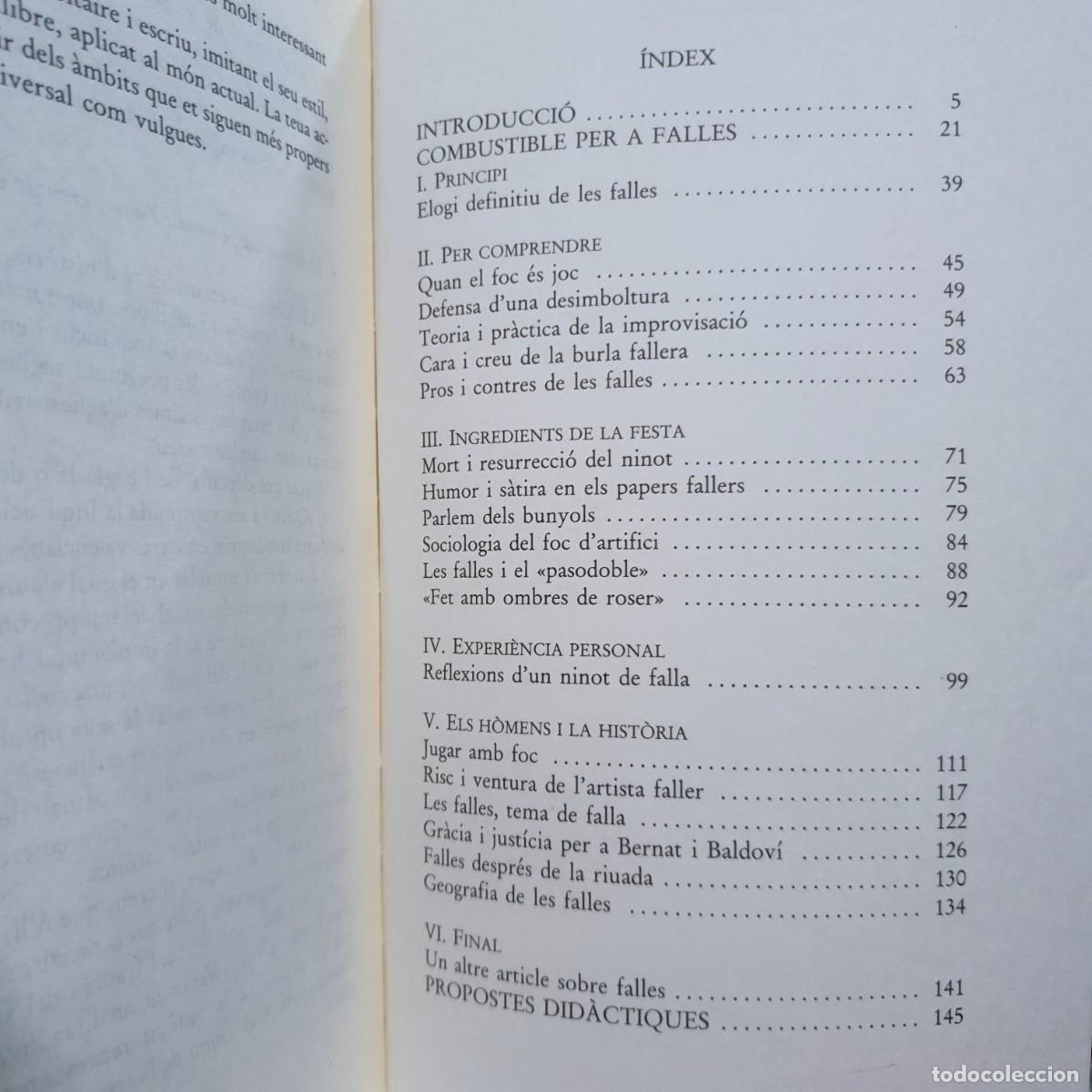 Libros: COMBUSTIBLE PER A FALLES - Joan Fuster ~ - Foto 6