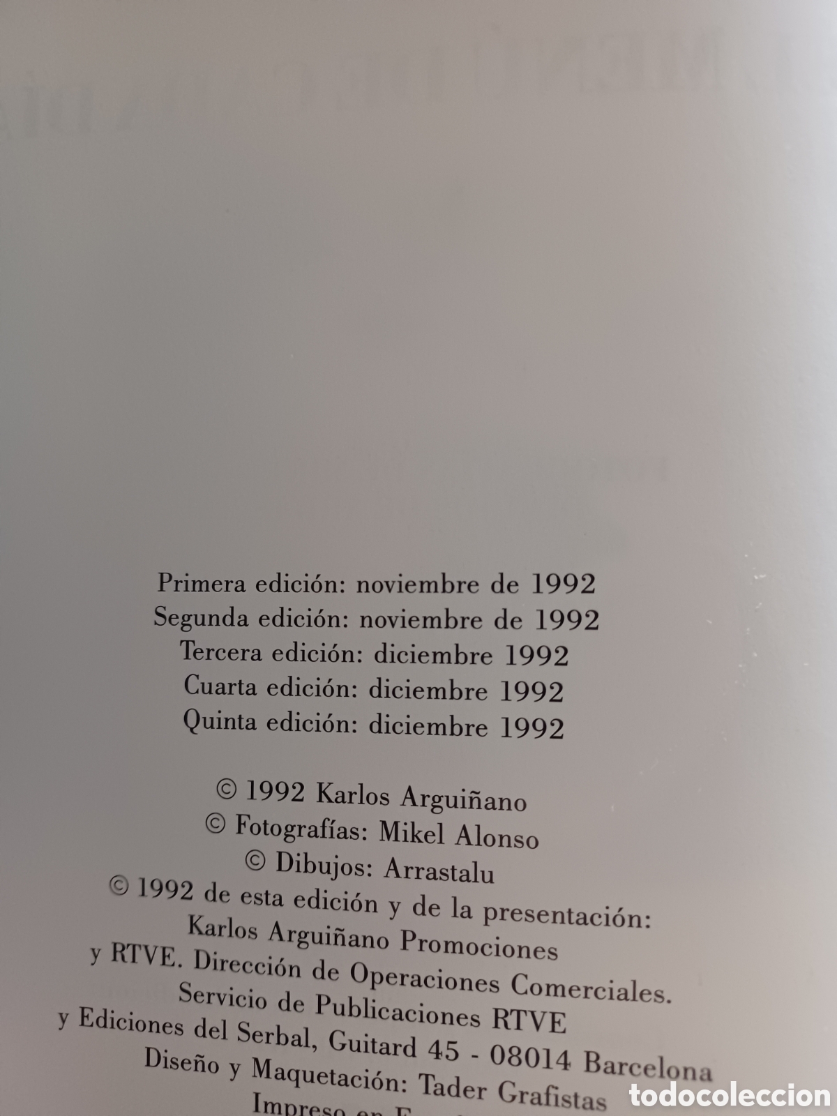 Libros: Barybook 144. . . . Carlos Argui&ntilde;ano el men&uacute; de cada d&iacute;a RTVE ediciones del serbal - Foto 3