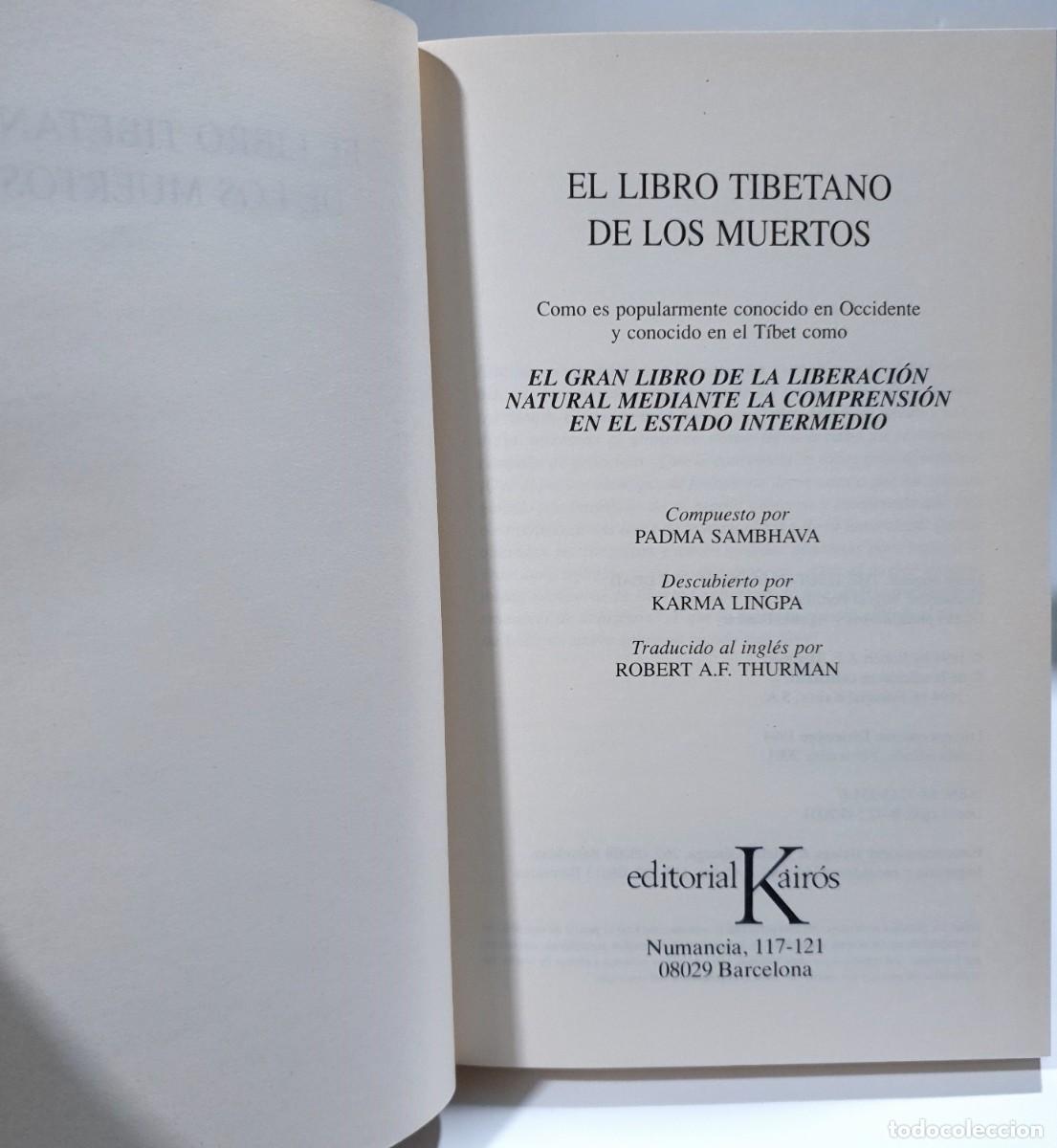 Libros: EL LIBRO TIBETANO DE LOS MUERTOS - Padma Sambhava - Foto 3