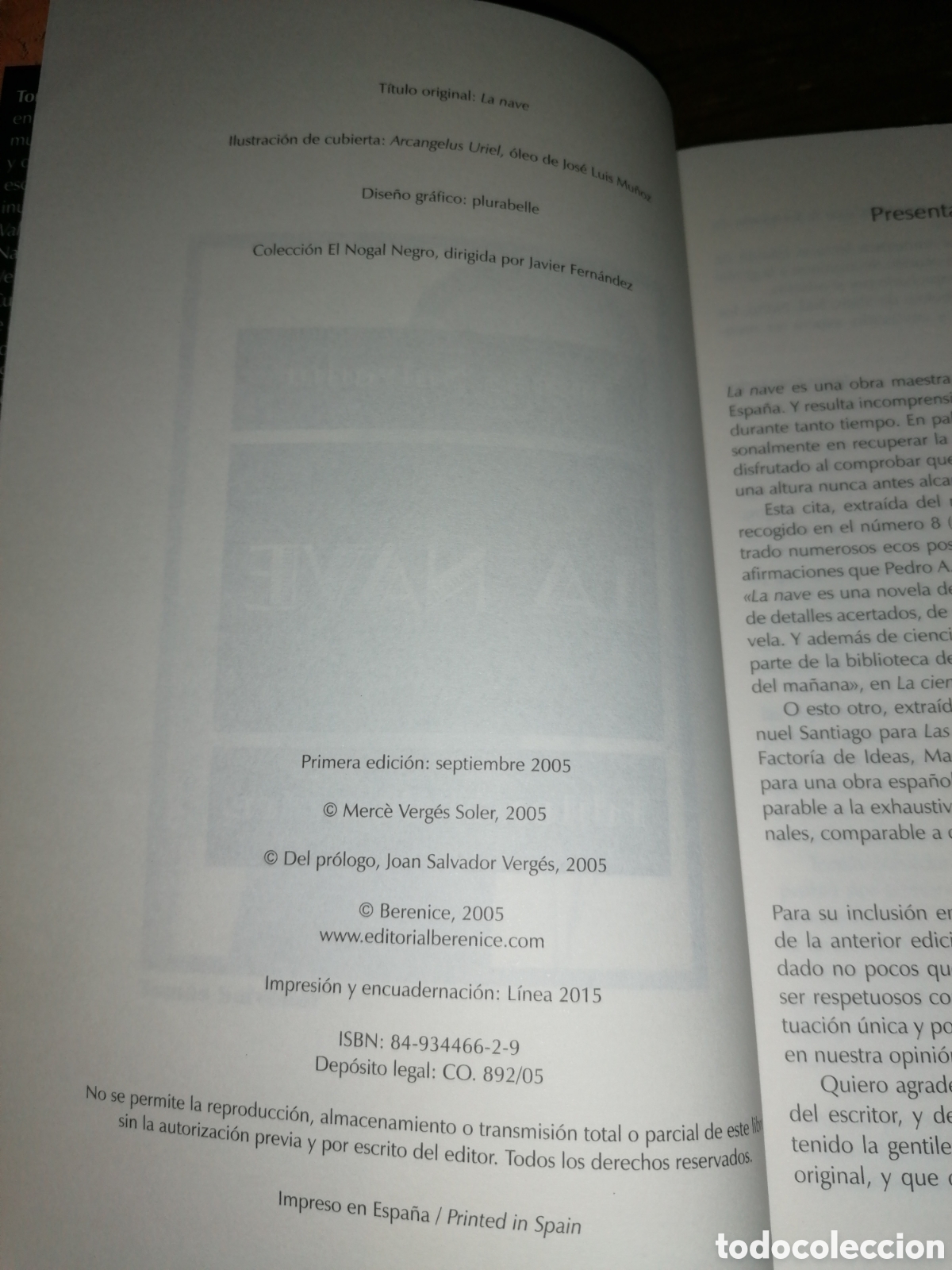 Libros: LA NAVE - Tom&aacute;s Salvador - Primera edici&oacute;n, 2005 - Foto 4