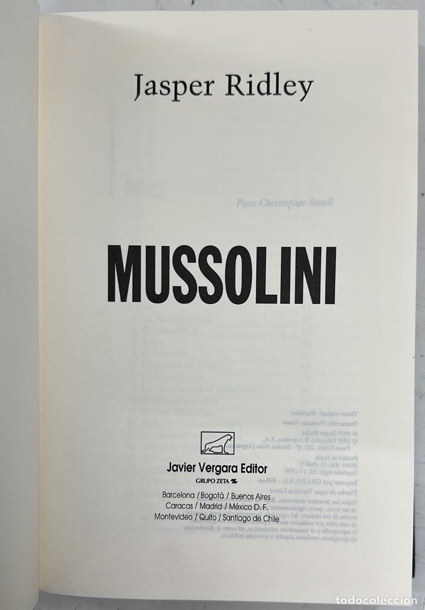 Libros: Mussolini - Ridley, Jasper - Foto 2