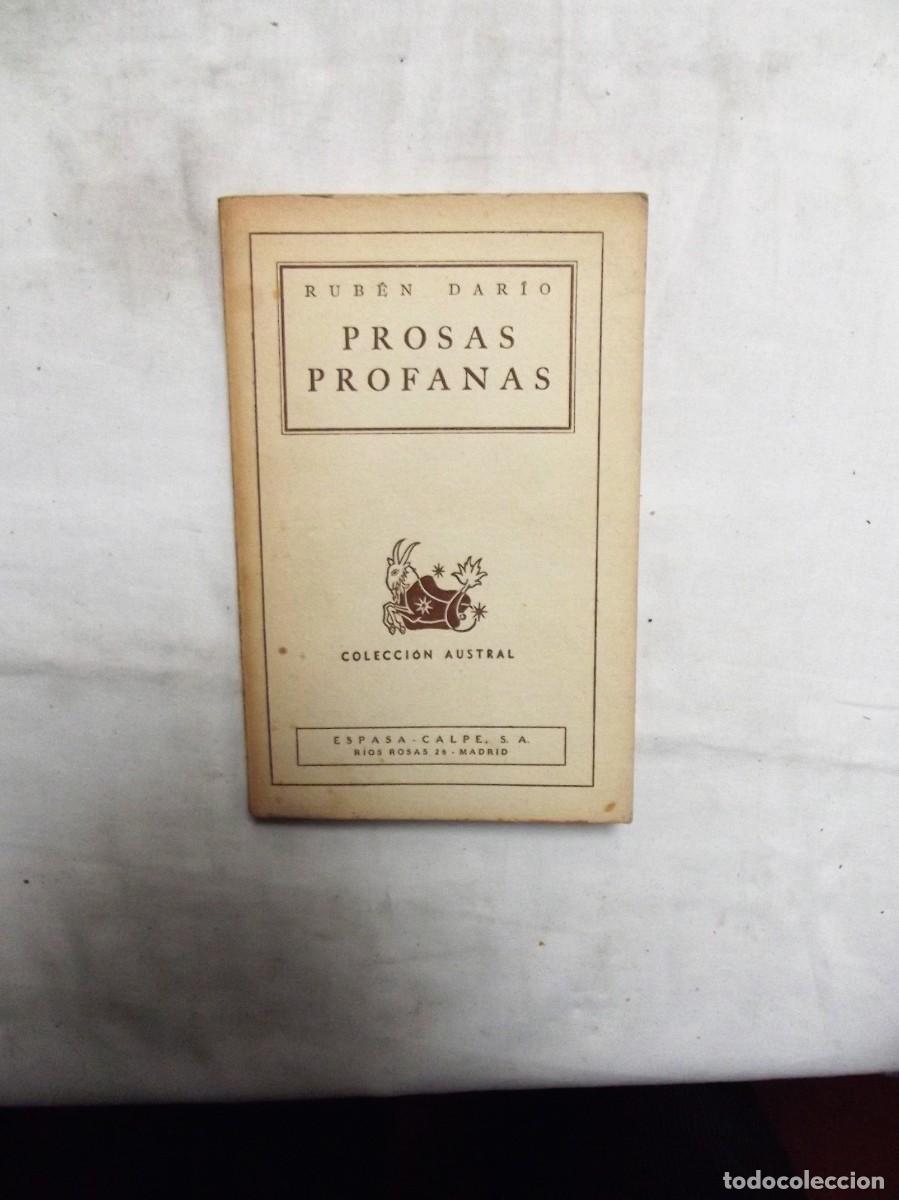 Libros: PROSAS PROFANAS POR RUBEN DARIO COLECCION AUSTRAL - Foto 1