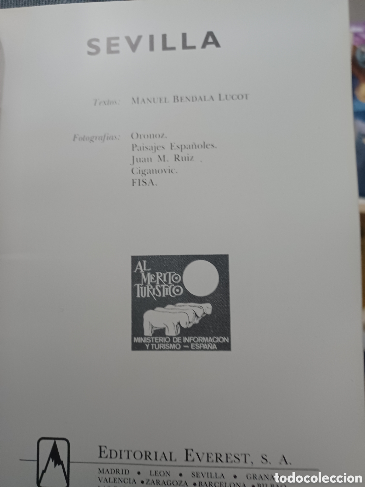 Libros: Barybook 324. . Sevilla Manuel Bendala lucot Everest - Foto 3