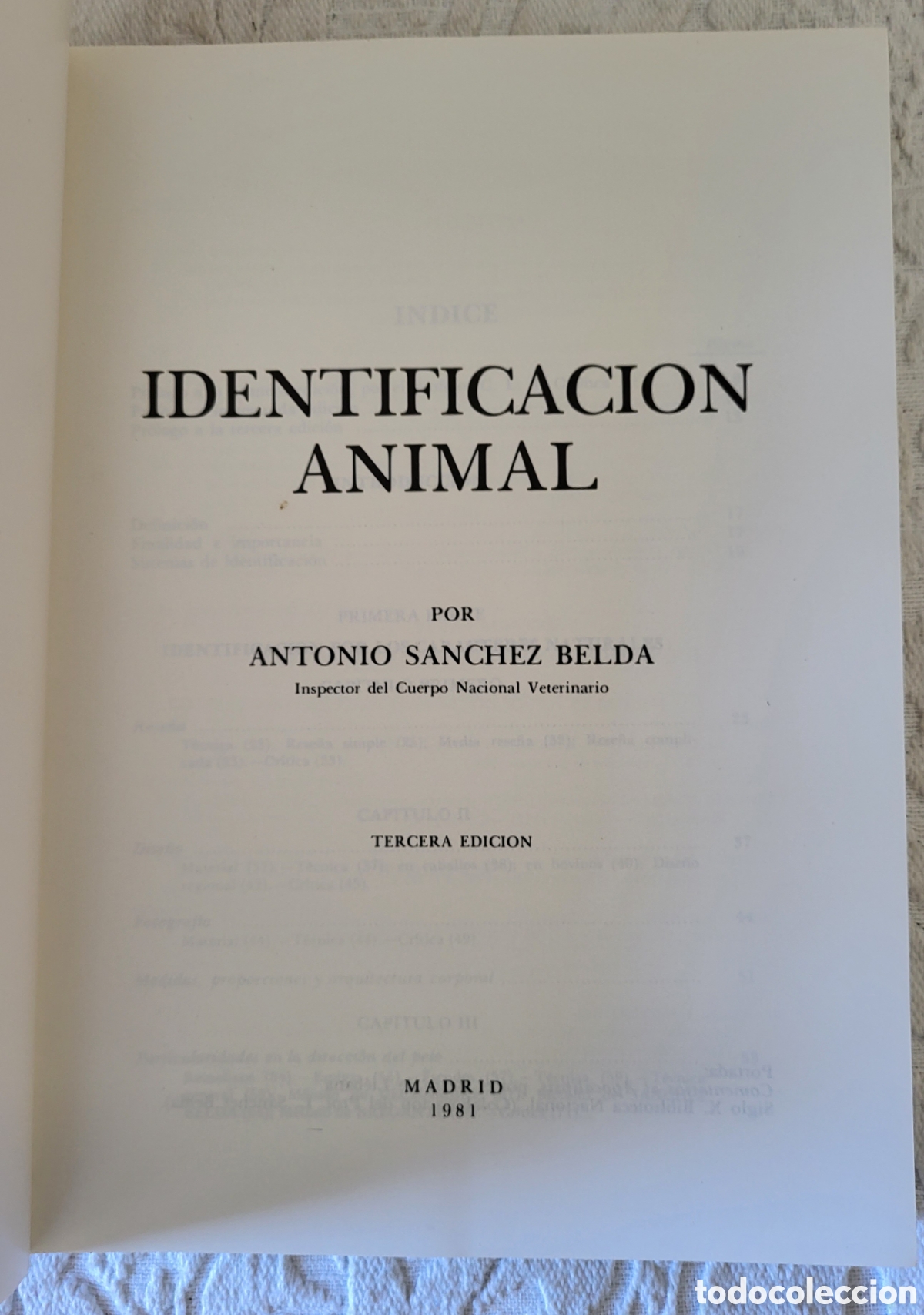 Libros: Identificacion Animal/Antonio Sanchez Belda - Foto 2