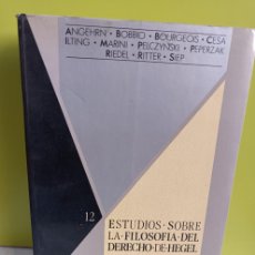 Libros: ESTUDIOS SOBRE LA FILOSOFÍA DEL DERECHO DE HEGEL, AMENGUAL
