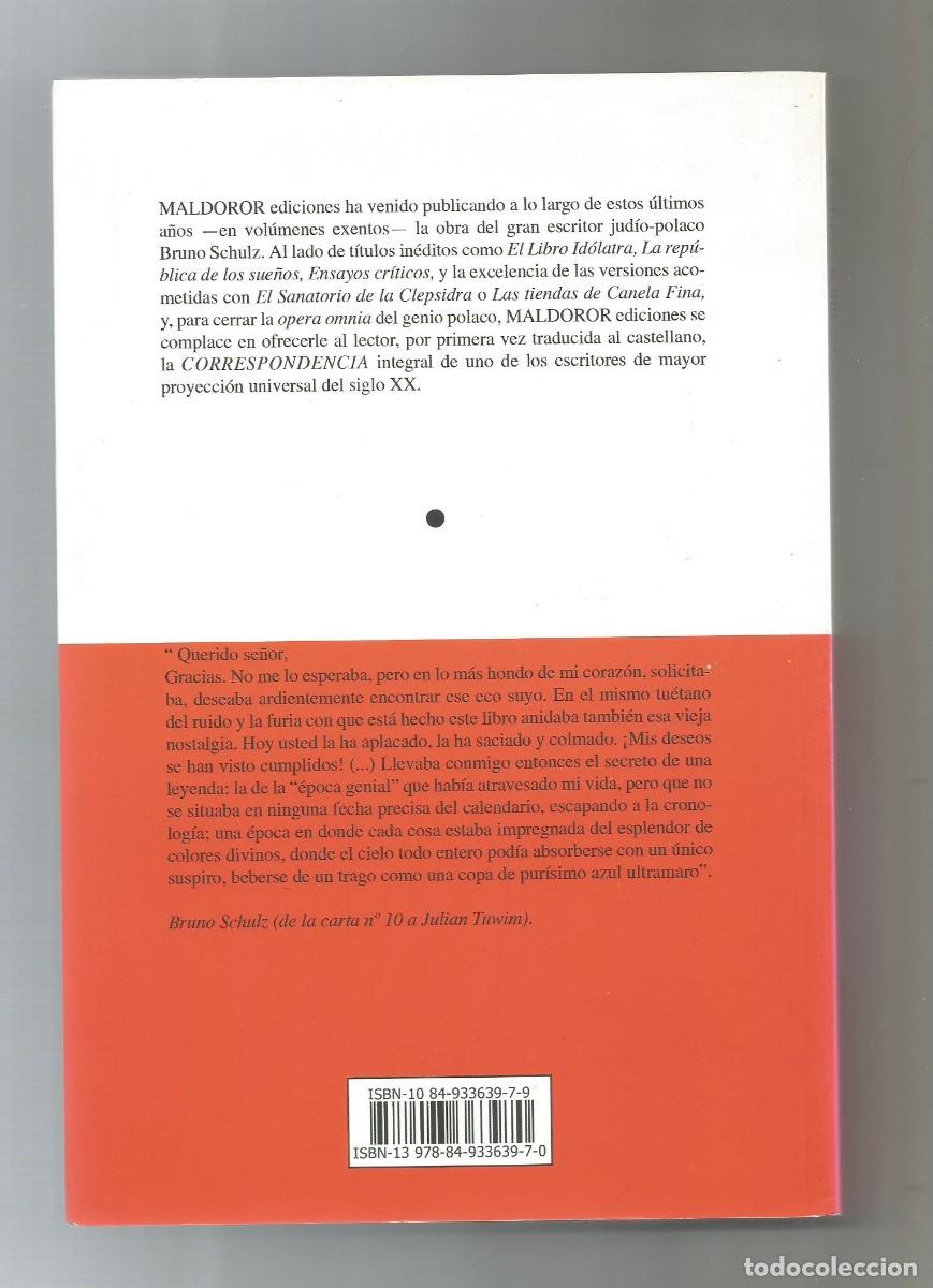 Libros: Correspondencia. - SCHULZ, Bruno: - Foto 2