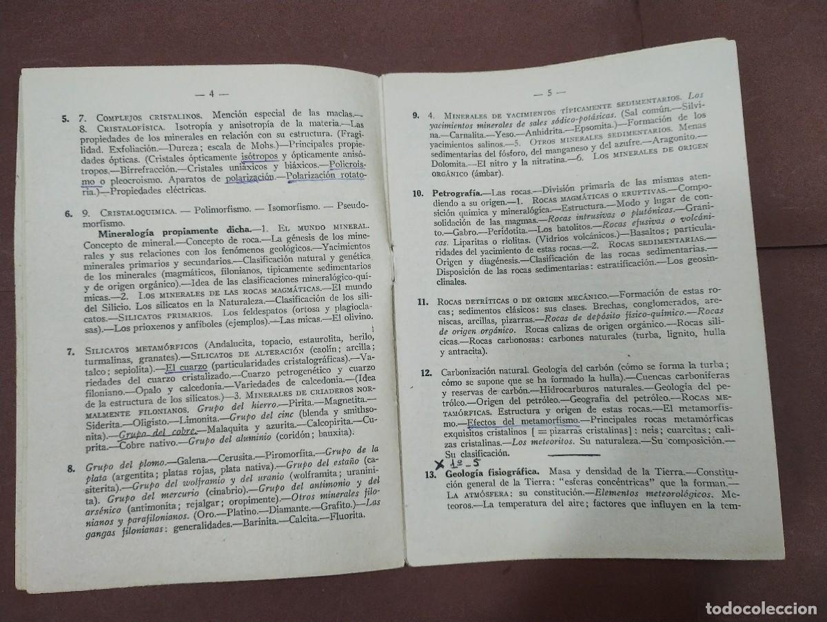 Libros: Programa ciencias naturales quinto curso 1957 - Foto 4