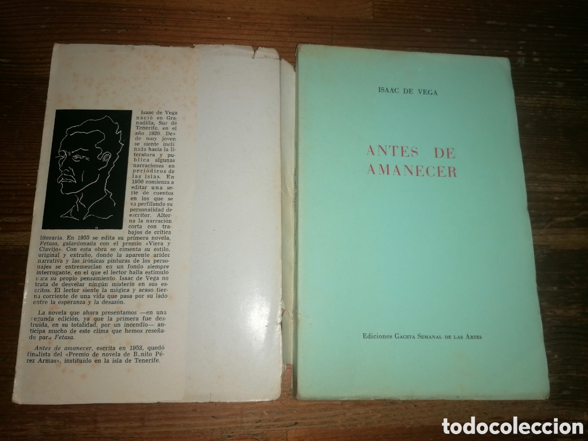 Libros: ANTES DE AMANECER - Isaac de Vega - 1965 - Foto 2