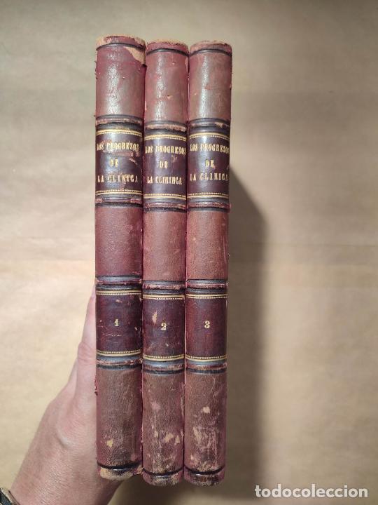 Libros: LOS PROGRESOS DE LA CL&Iacute;NICA 3 TOMOS. - V.A. - Foto 1