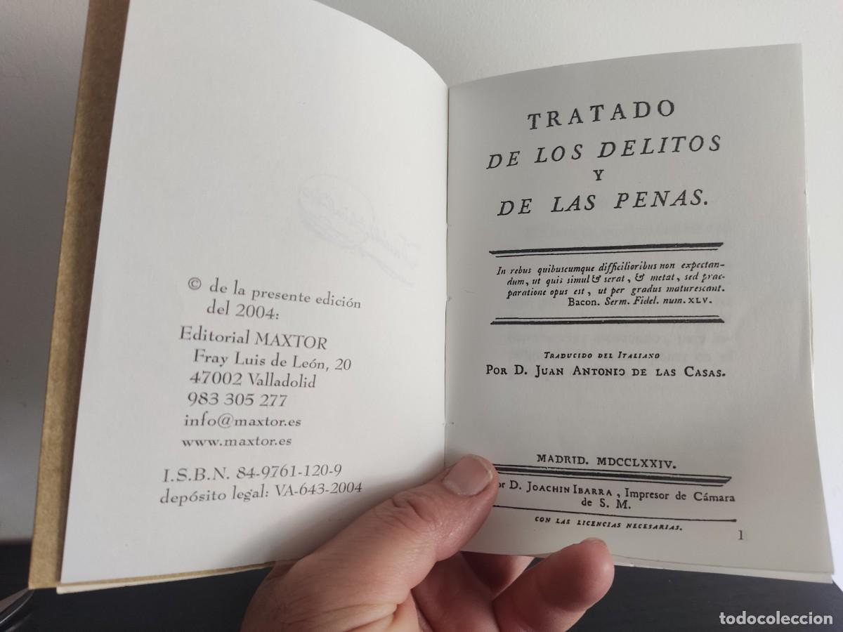 Libros: TRATADO DE LOS DELITOS Y DE LAS PENAS. EDITORIAL MAXTOR 2004 - Foto 3