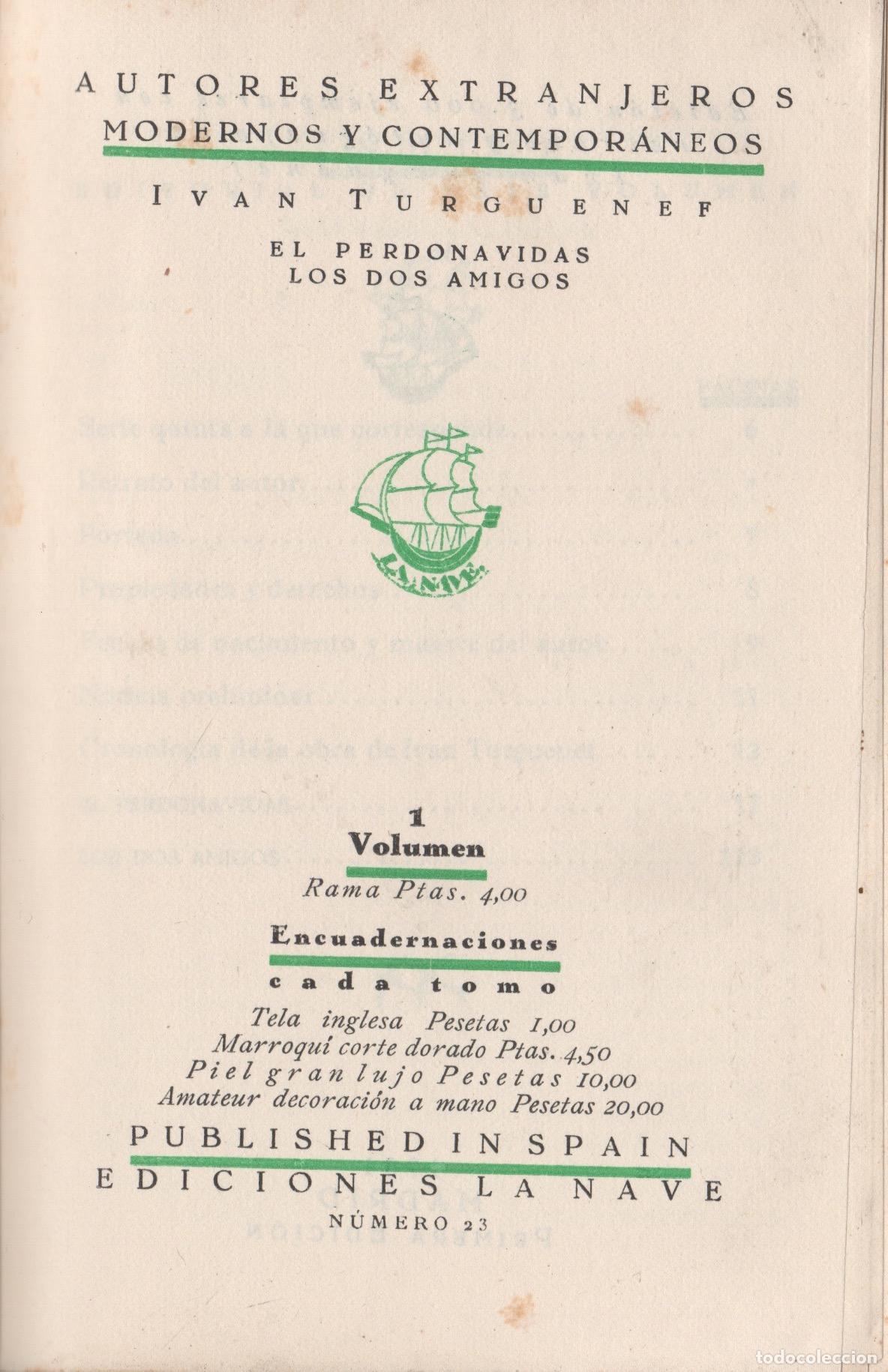 Libros: El perdonavidas. Los dos amigos - Turguenef, Iv&aacute;n - Foto 1