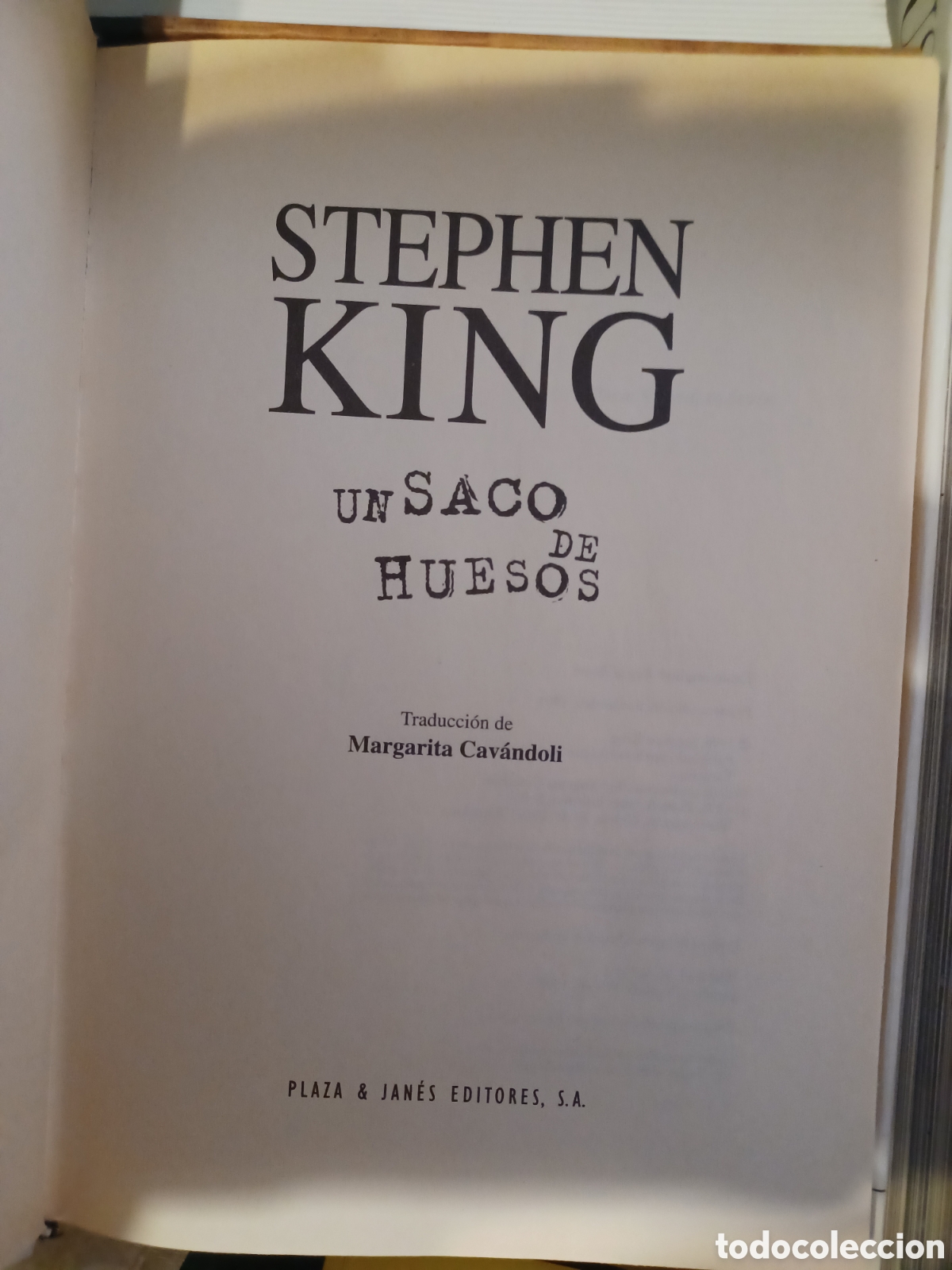 Libros: Barybook.C63. . Un saco de huesos primera edici&oacute;n Stephen King - Foto 2