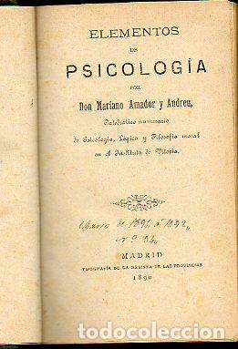 Libros: ELEMENTOS DE PSICOLOG&Iacute;A. - Foto 1
