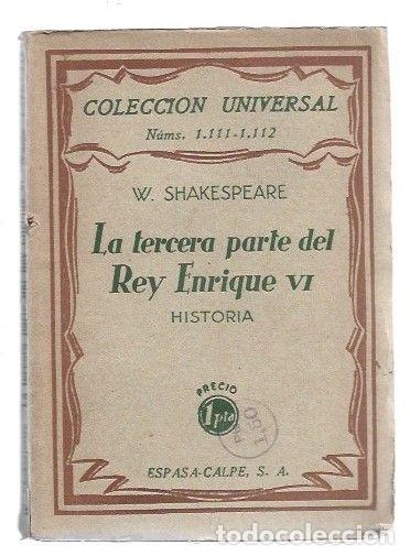 Libros: TERCERA PARTE DEL REY ENRIQUE VI - LA - SHAKESPEARE, WILLIAM - Foto 1