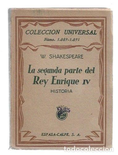 Libros: SEGUNDA PARTE DEL REY ENRIQUE IV - LA - SHAKESPEARE, WILLIAM - Foto 1