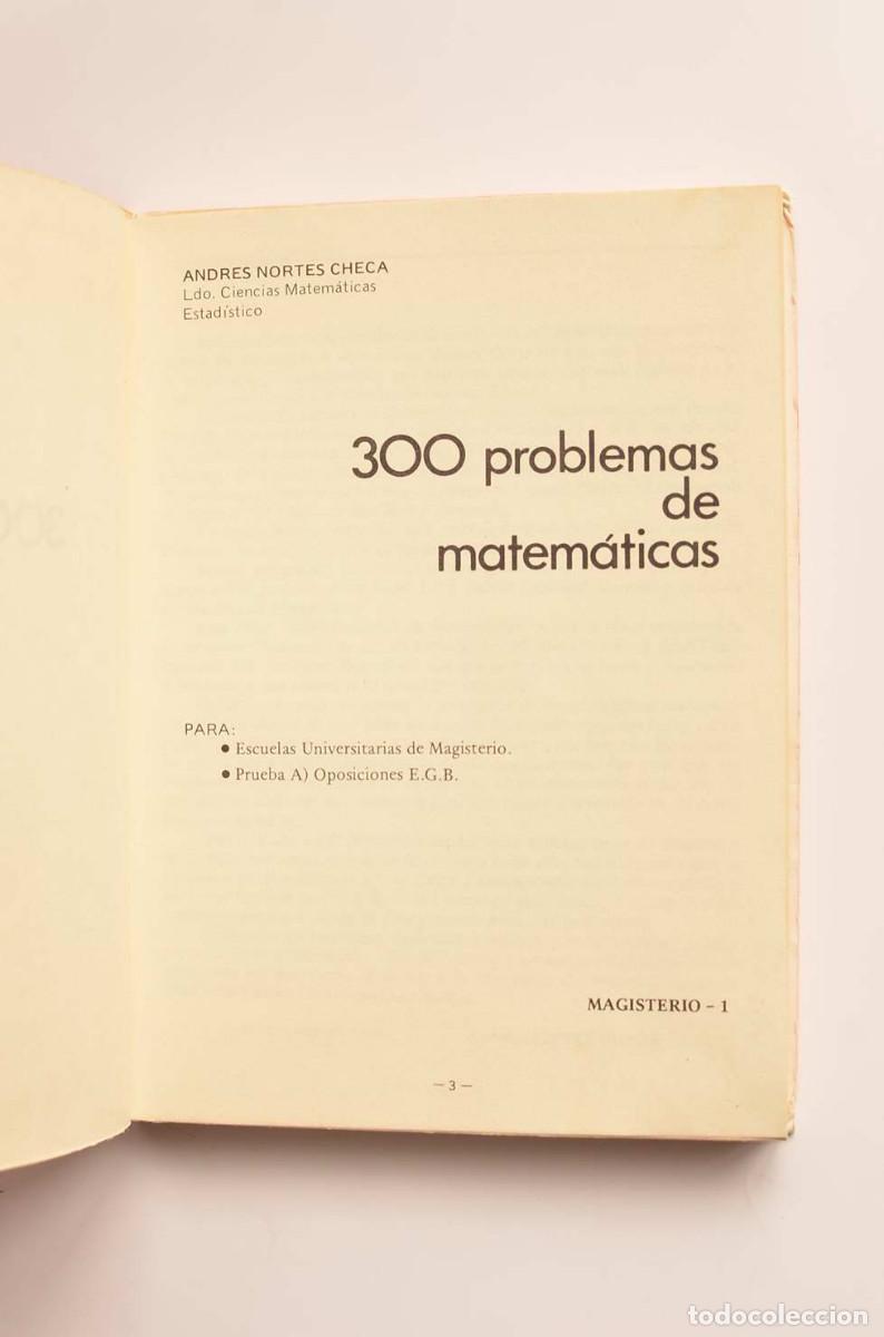 Libros: 300 problemas de matem&aacute;ticas - NORTES CHECA, Andr&eacute;s - Foto 2