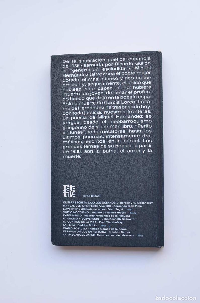 Libros: Miguel Hern&aacute;ndez. Poemas - HERN&Aacute;NDEZ, Miguel - Foto 4