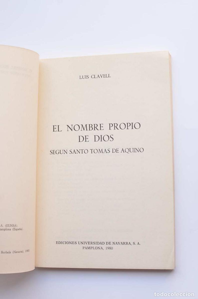 Libros: El nombre propio de Dios - CLAVELL, Luis - Foto 2