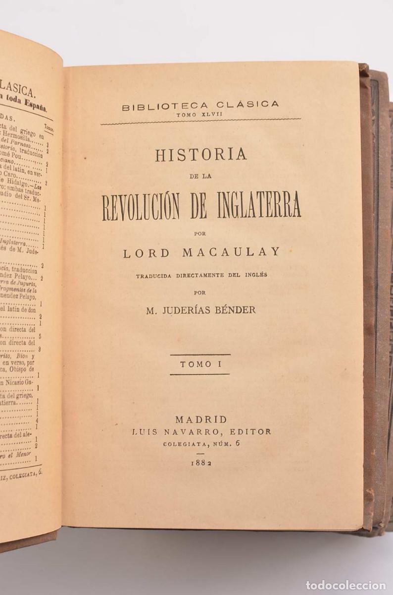 Libros: Historia de la Revoluci&oacute;n de Inglaterra - MACAULAY, Lord - Foto 3