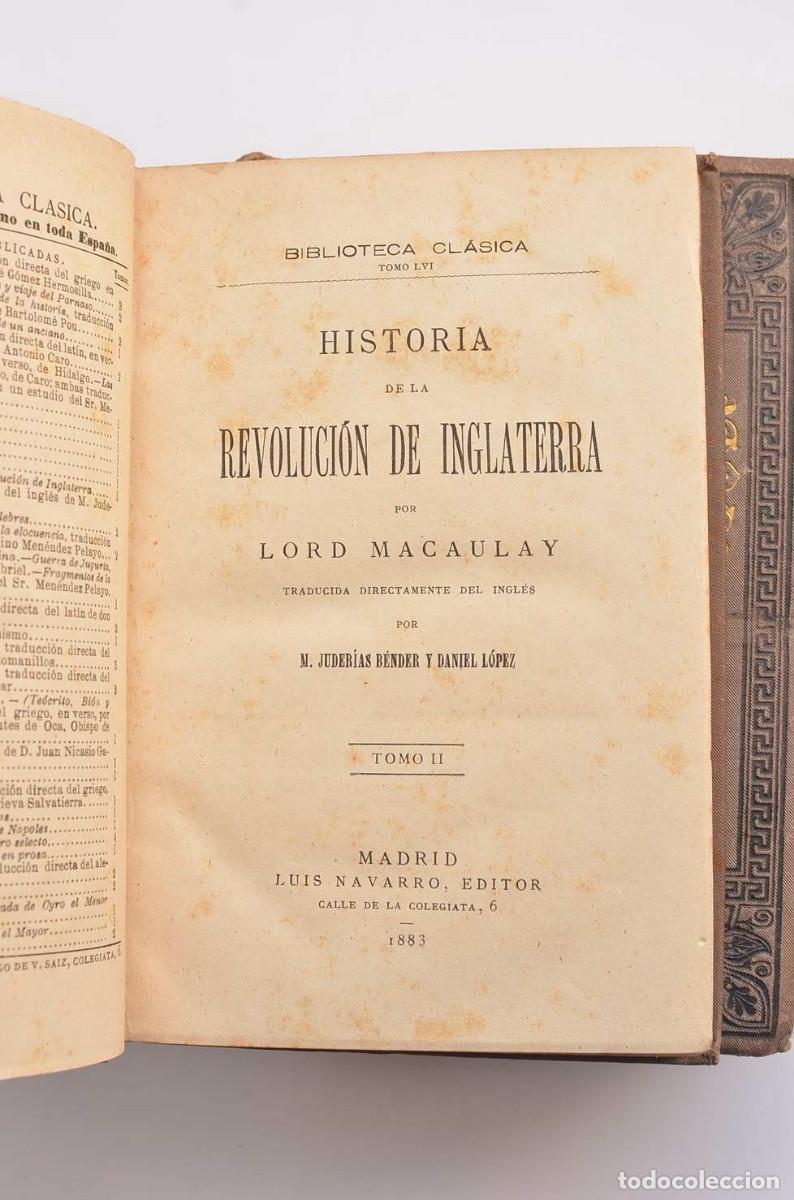 Libros: Historia de la Revoluci&oacute;n de Inglaterra - MACAULAY, Lord - Foto 6