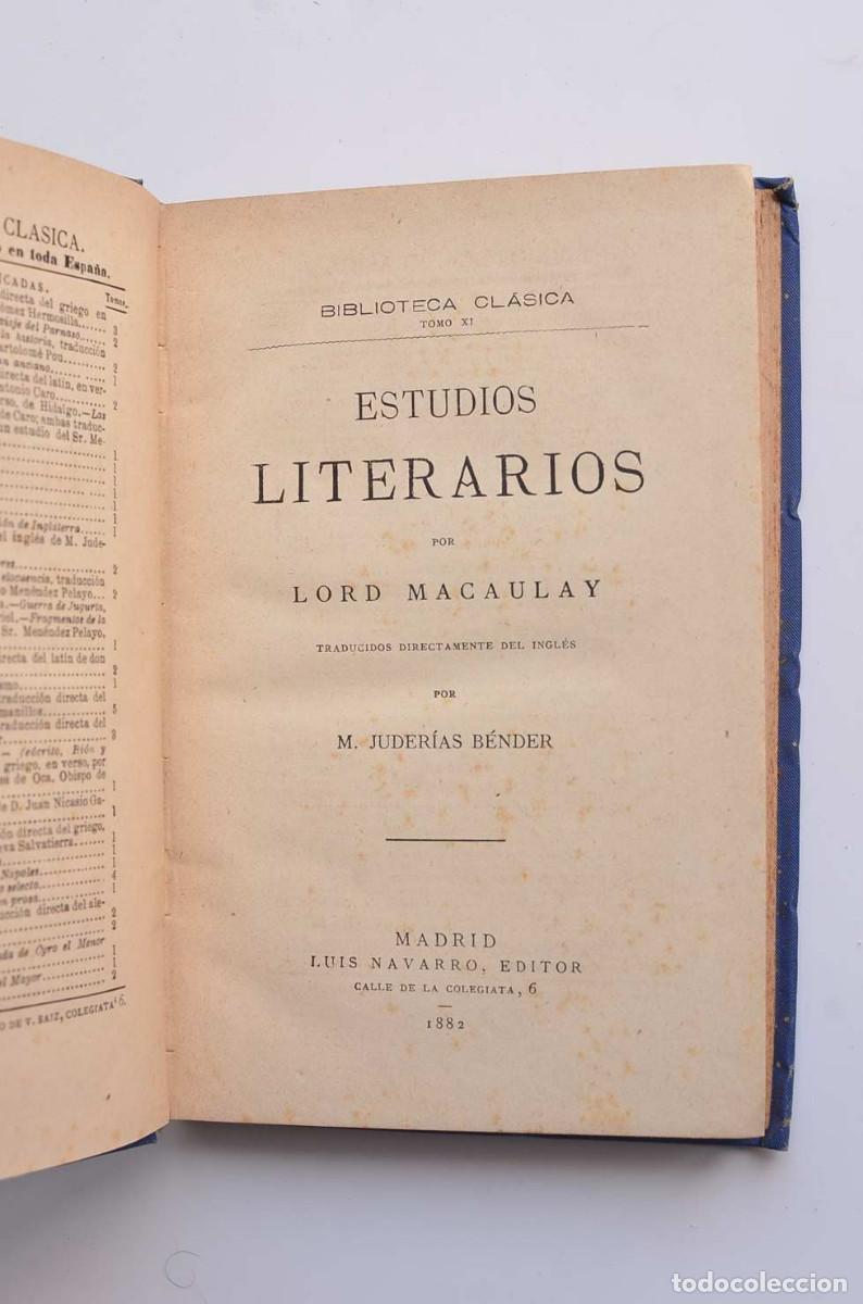 Libros: Estudios literarios - MACAULAY, Lord - Foto 3