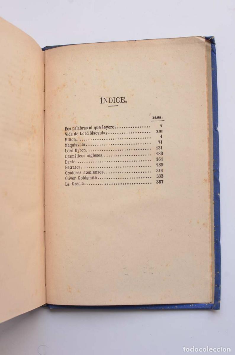 Libros: Estudios literarios - MACAULAY, Lord - Foto 5