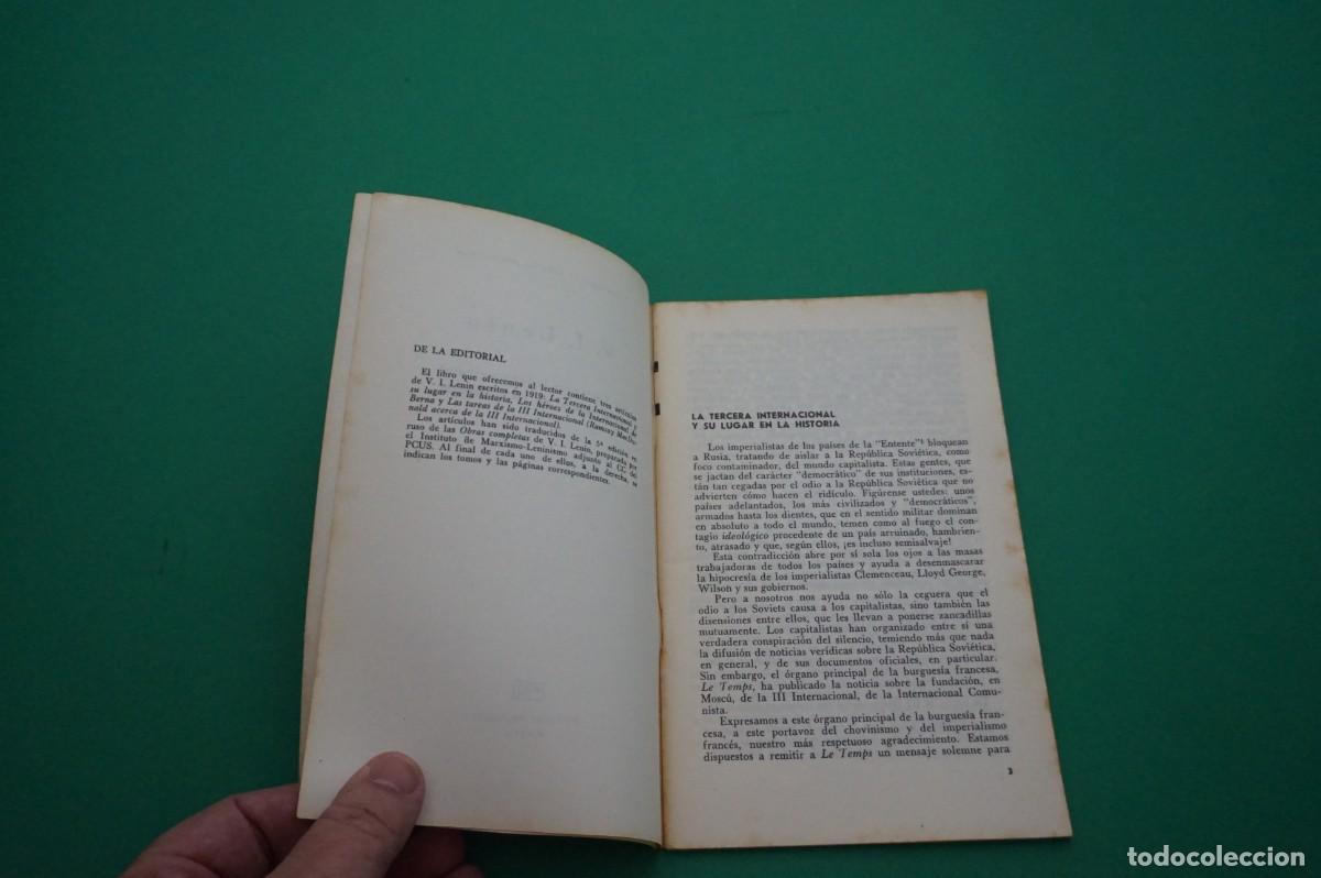 Libros: AMF-30C/ V. I. LENIN - LA TERCERA INTERNACIONAL Y SU LUGAR EN LA HISTORIA / EDITORIAL PROGRESO - Foto 3