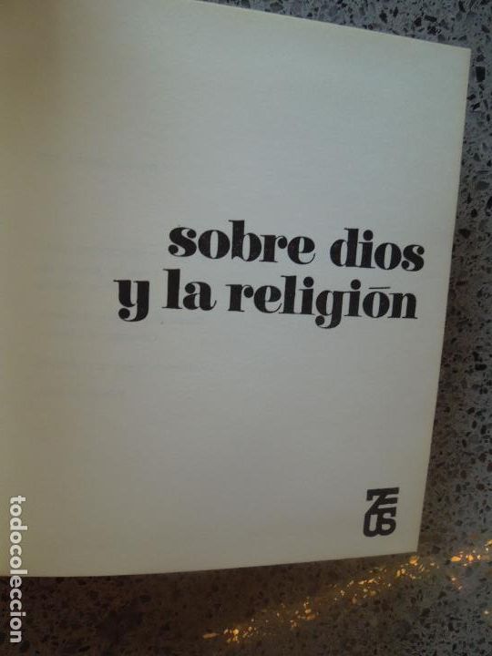 Libros: SOBRE DIOS Y LA RELIGI&Oacute;N - KANT - EDICIONES ZEUS PRIMERA EDICI&Oacute;N 1972. - Foto 2