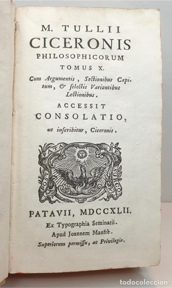 Libros: Philosophicorum. 2 tomos. Cum Argumentis, Sectionibus Capitum, Selectis v Variantibus Lectionibus. - - Foto 3