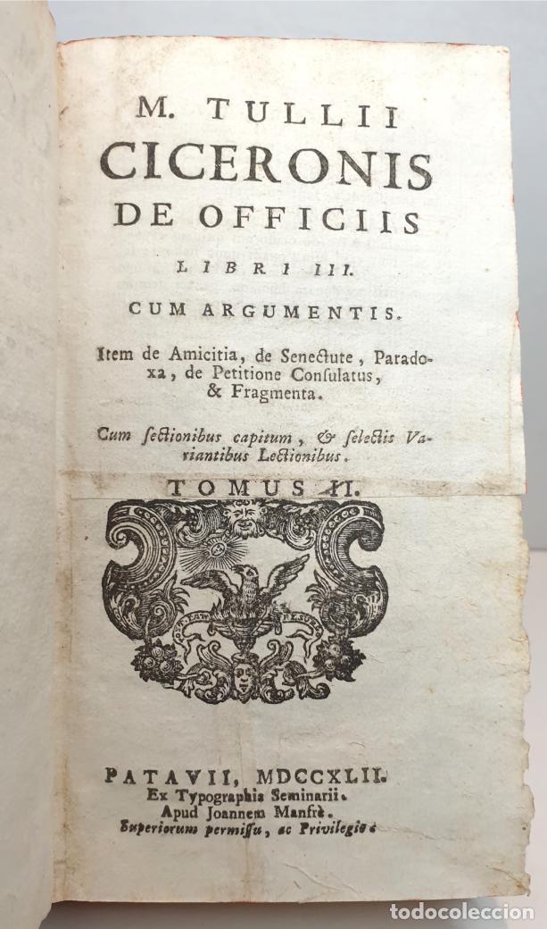 Libros: De Officiis. Cum Argumentis, Sectionibus Capitum, Selectis v Variantibus Lectionibus. - TULLII CICER - Foto 2