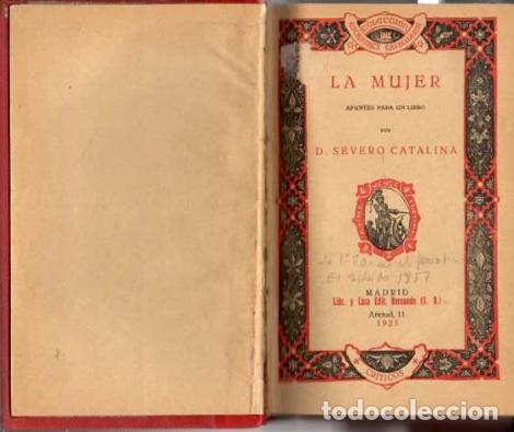 Libros: LA MUJER. - CATALINA, Severo. - Foto 1