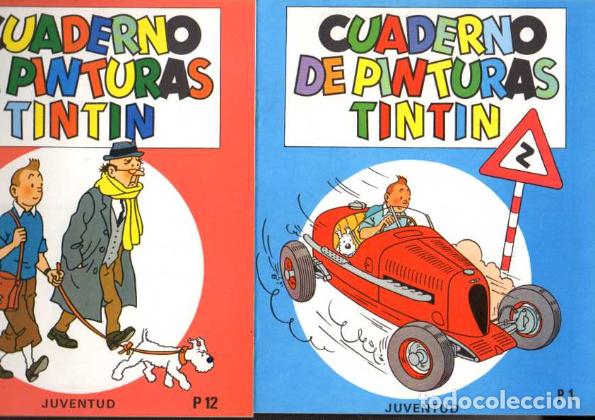 Libros: CUADERNO DE PINTURAS TINTIN. NUM. 1 - 12. - ANONIMO. - Foto 1
