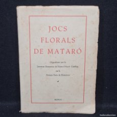 Libros: JOCS FLORALS DE MATARÓ - FESTES DE PRIMAVERA ANY 1956 / 25.617