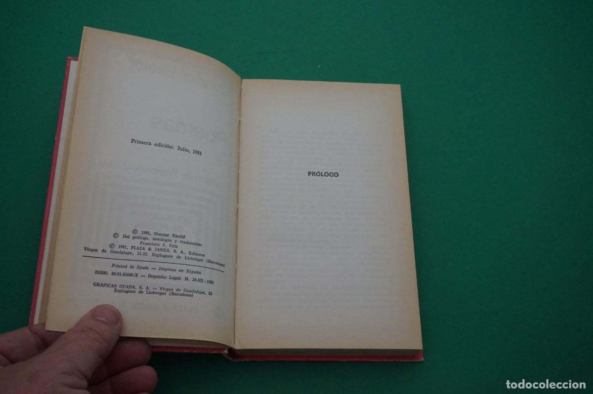 Libros: AMF-30C/ POEMAS - GUNNAR EKELOF - VERSION DE FRANCISCO J. URIZ - Foto 2