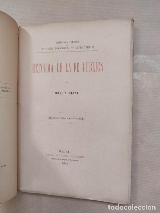 Libros: Reforma de la fe p&uacute;blica - Joaqu&iacute;n Costa - Foto 2