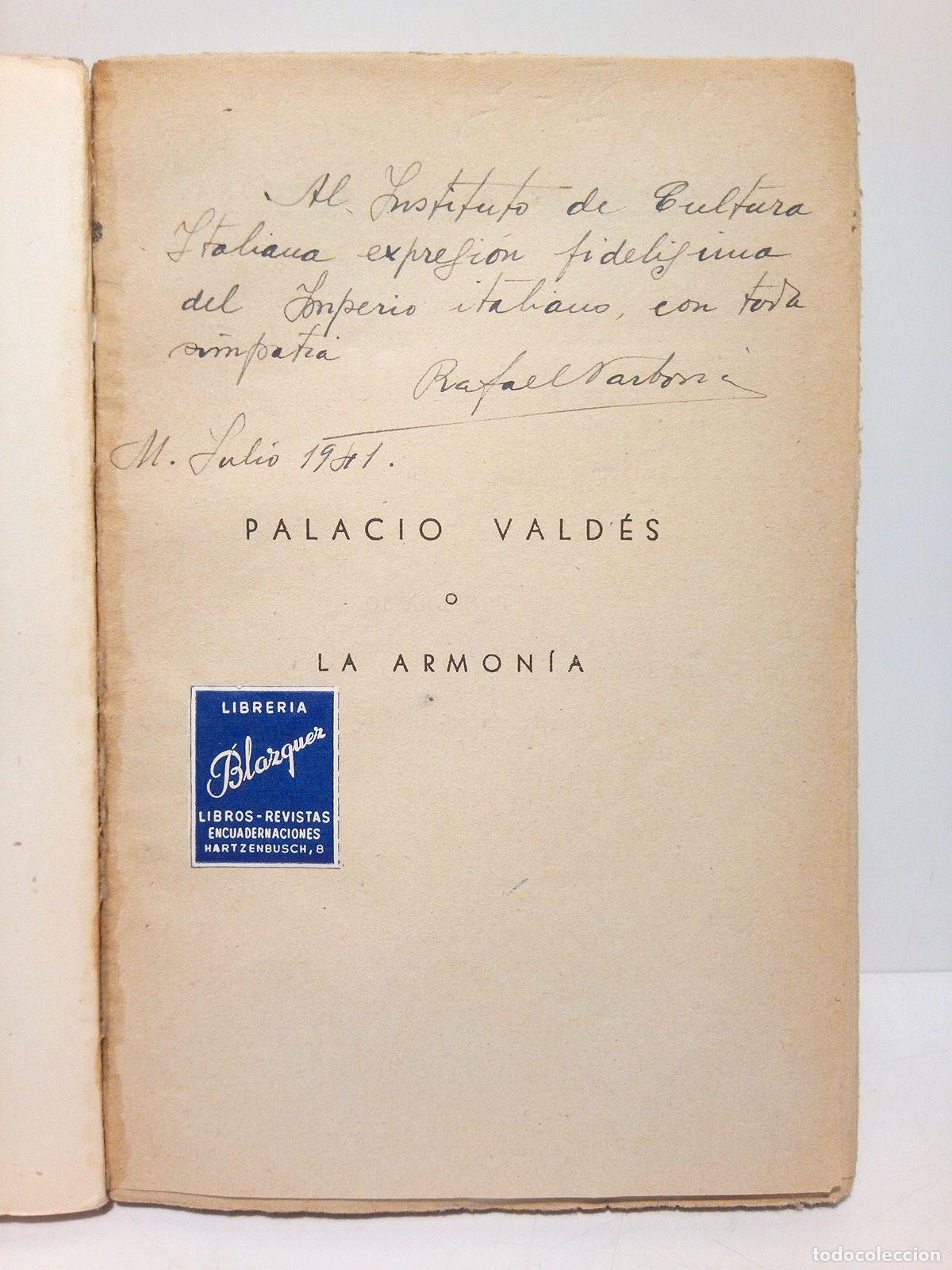 Libros: NARBONA, Rafael - Palacio Vald&eacute;s o la armon&iacute;a - Foto 2