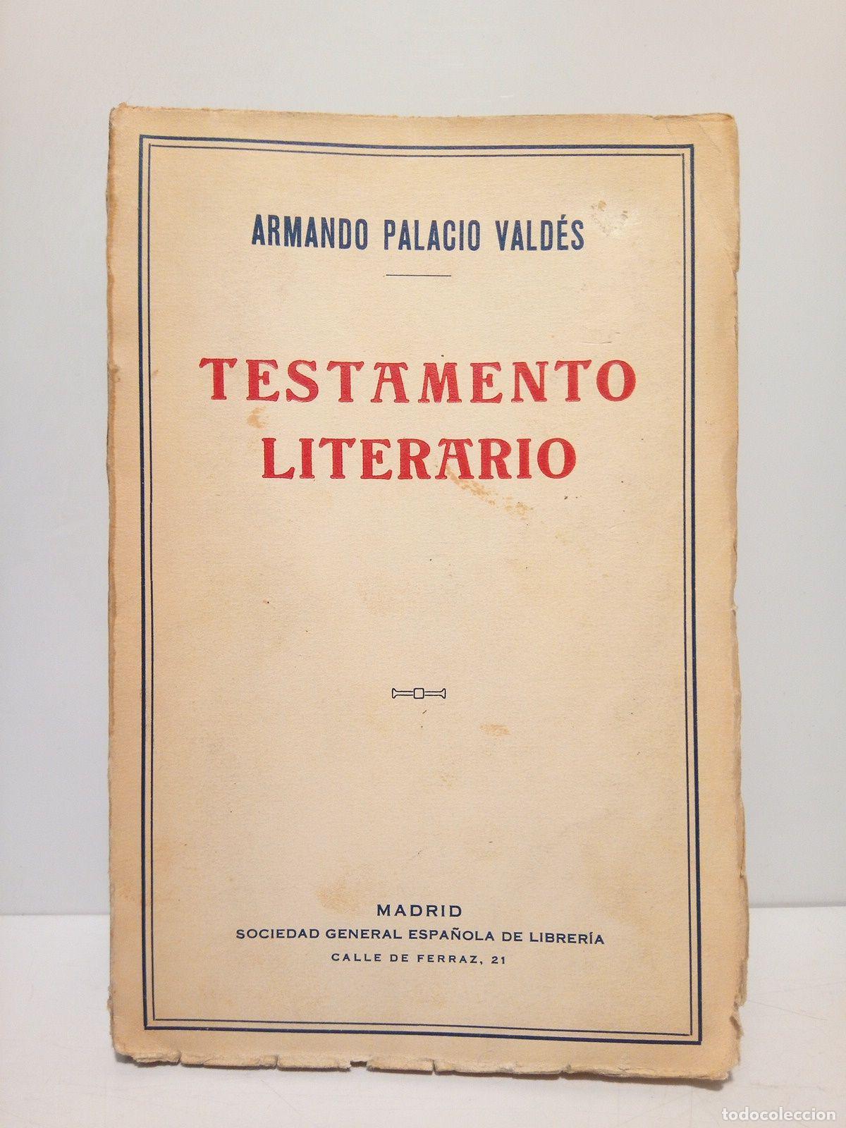 Libros: PALACIO VALDES, A. - Testamento literario - Foto 1