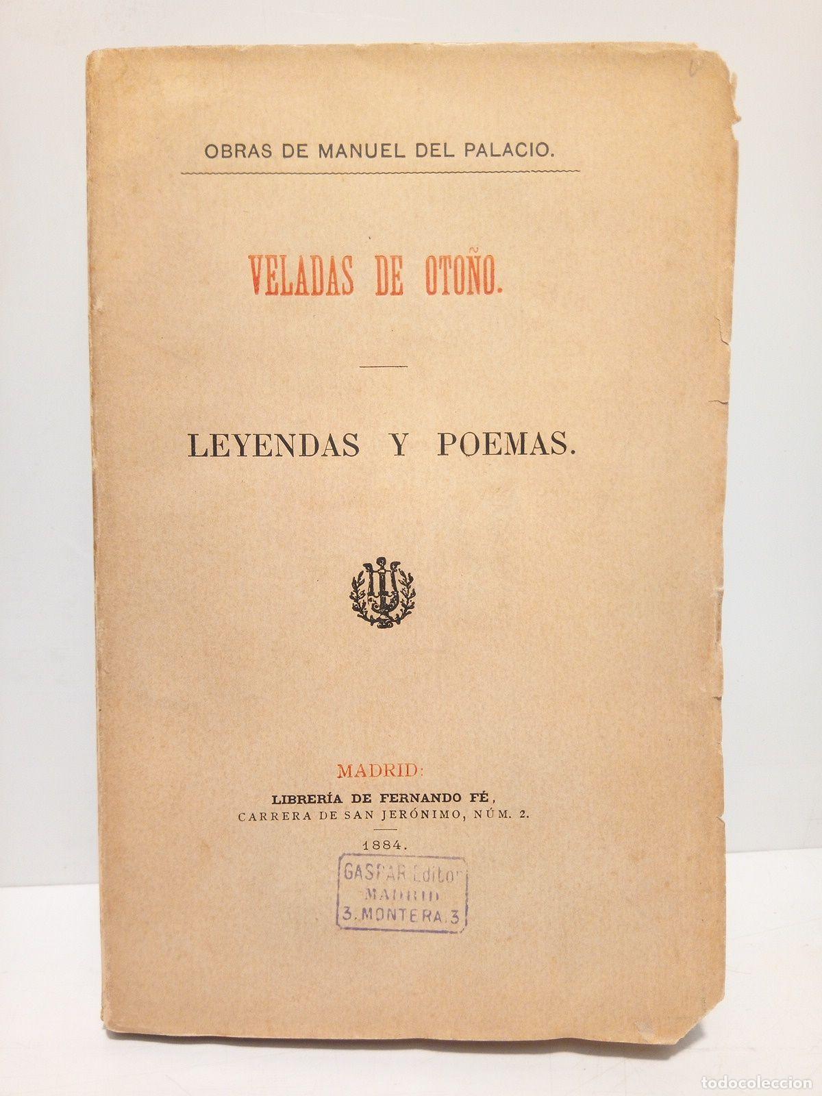 Libros: PALACIO, Manuel del - Veladas de oto&ntilde;o (Leyendas y poemas) - Foto 1