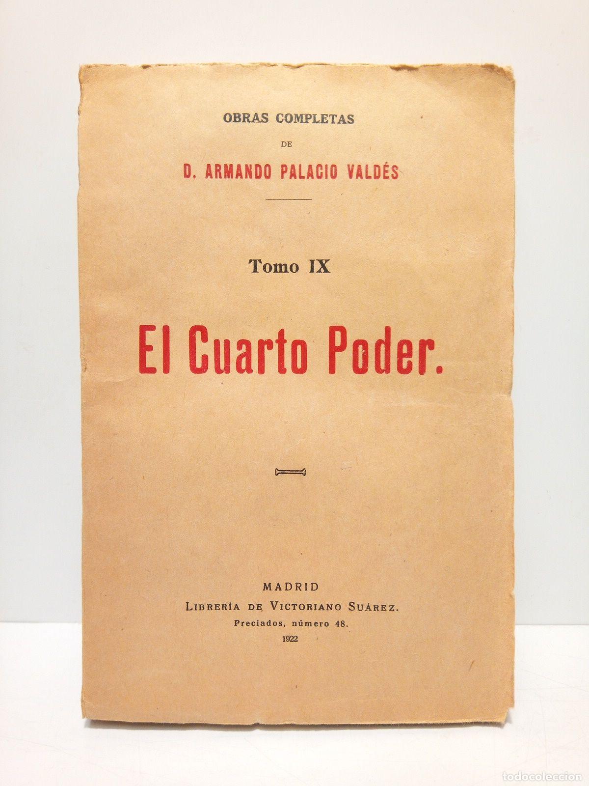 Libros: PALACIO VALDES, Armando - El Cuarto Poder - Foto 1