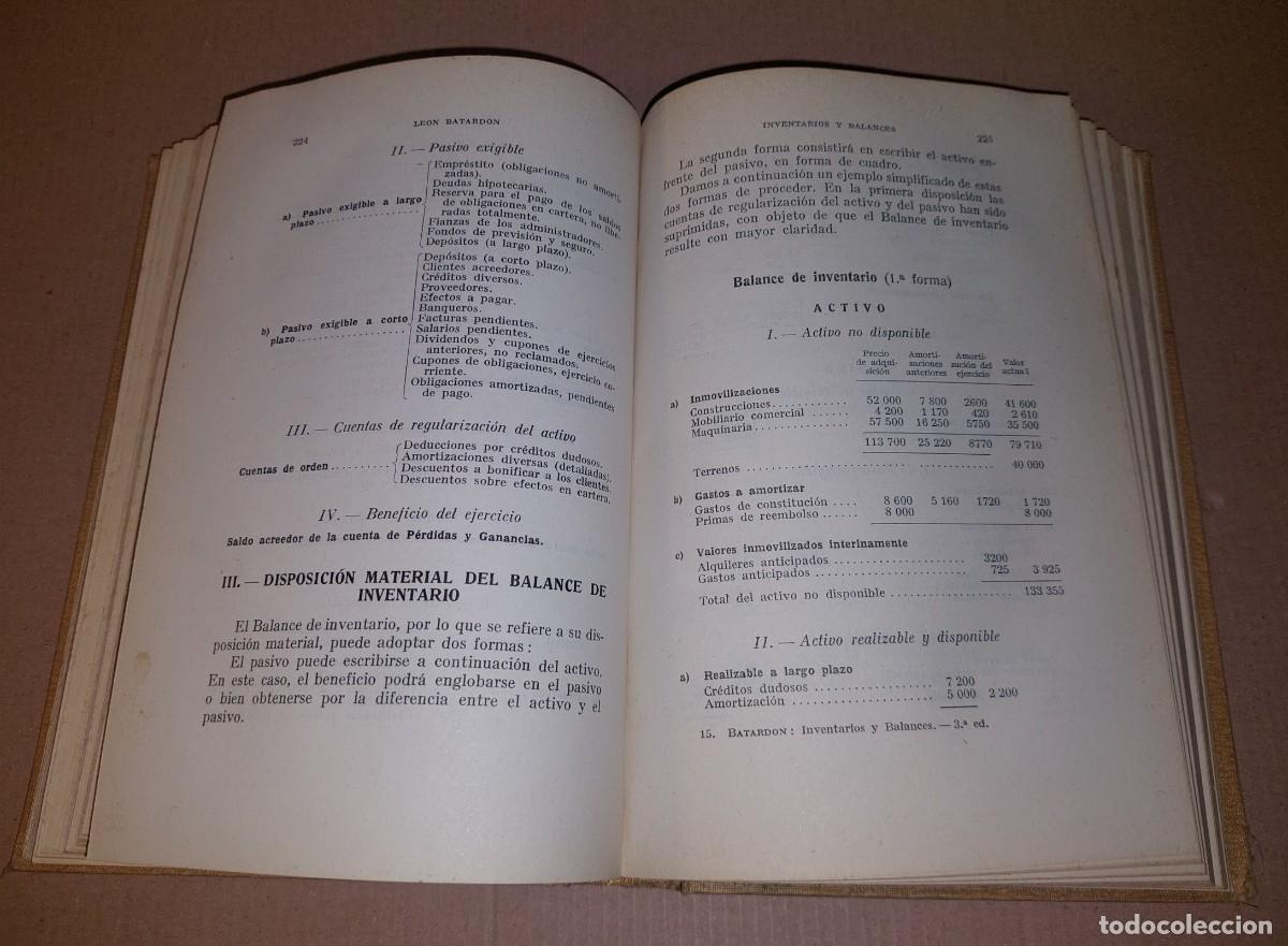 Libros: Libro EL CONTABLE MODERNO. 1953. Inventarios y Balances - Foto 4